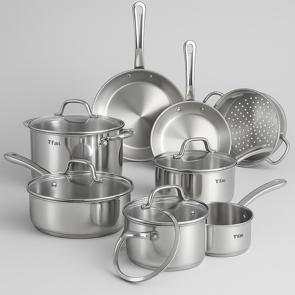 T-fal Stainless Steel 11-Piece Cookware Set