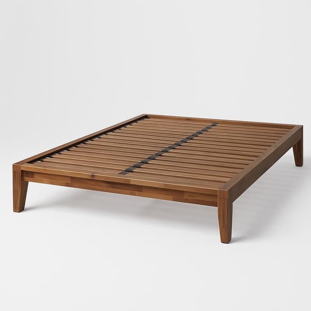 Silk & Snow Wooden Bed Frame Acacia