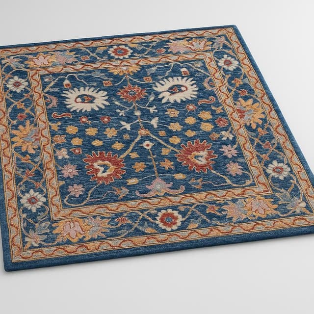 Safavieh Classic CL101M Blue/Red Abstract Traditional Area Rug