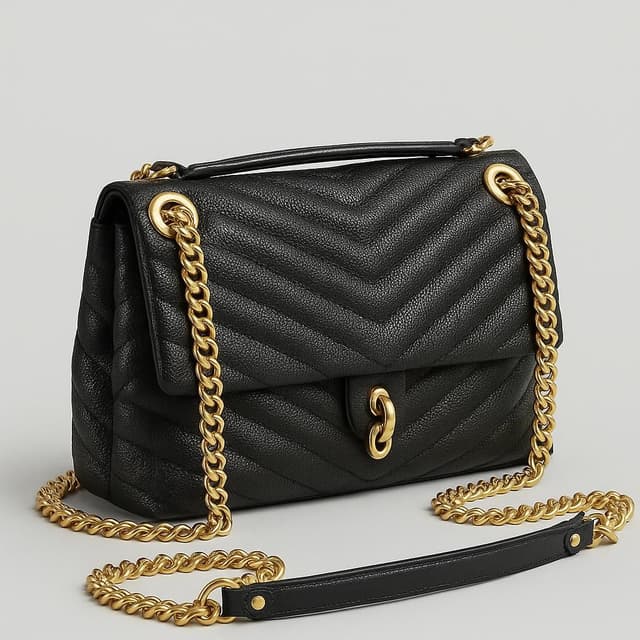 Rebecca Minkoff Edie Quilted Leather Crossbody Bag Black